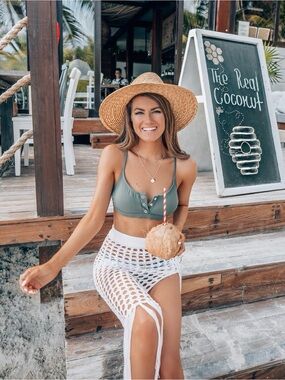Olive Green Strappy Bikini Set